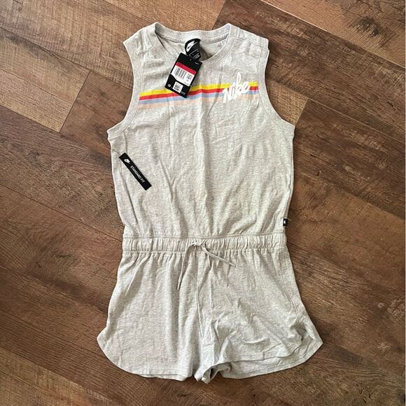 Nike Women's Vintage Style Striped Romper, Size L W811AFA Heather Grey NWT🏷 - Picture 11 of 16